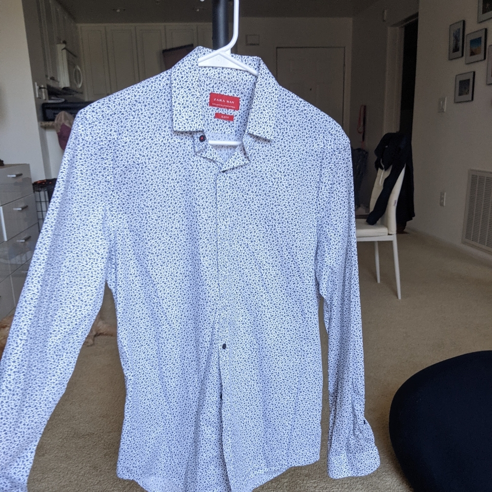 Zara slim fit pattern dress shirt